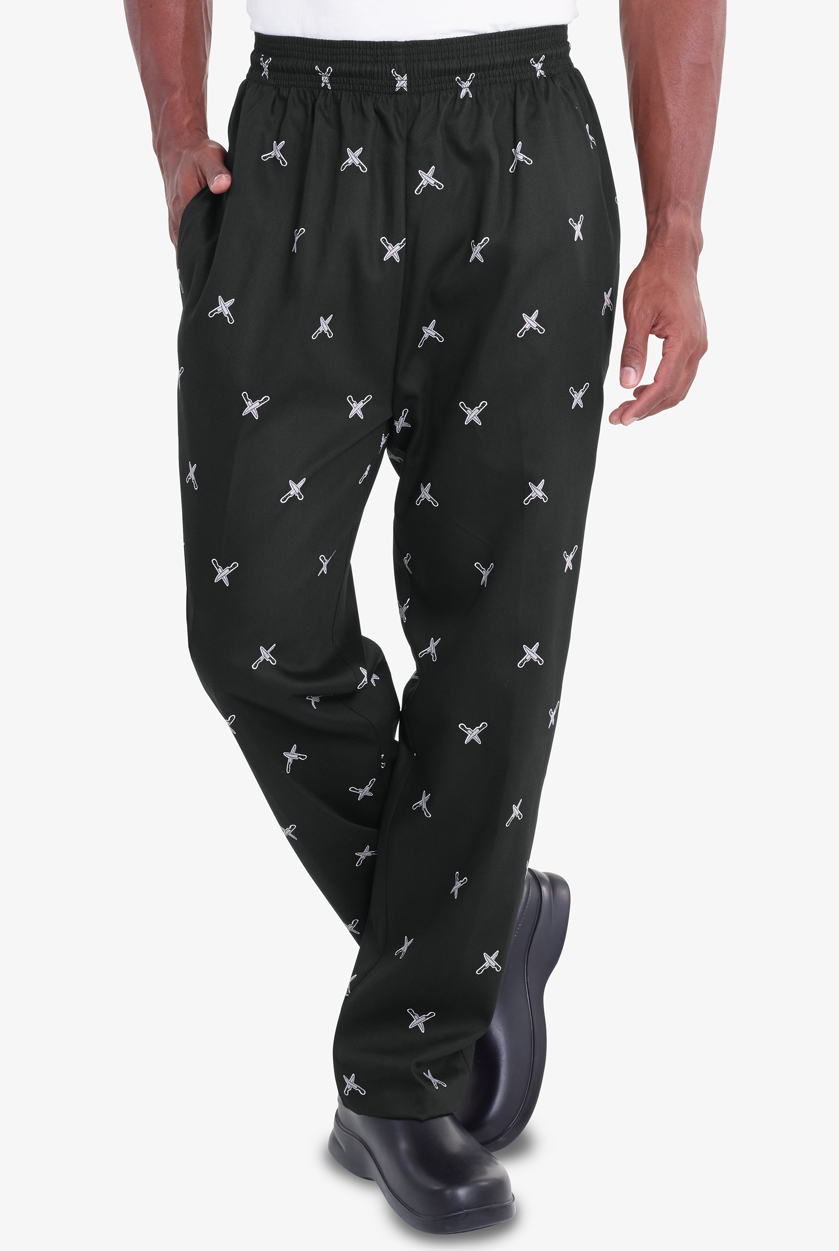 UA CHEF&trade; Knives Men's 4-Pocket Baggy Printed Chef Pants