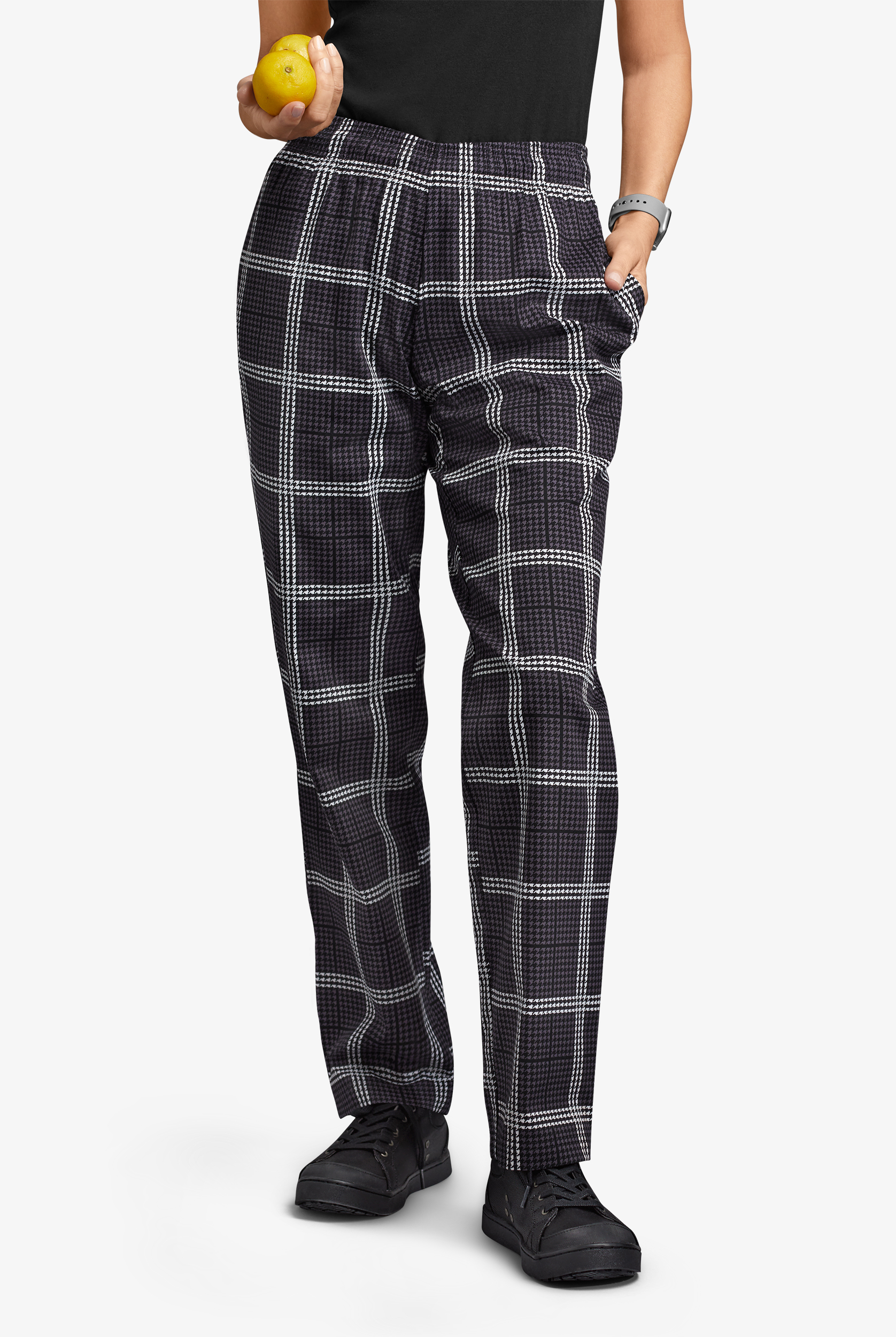 UA CHEF&trade; Houndstooth Plaid Women's 4-Pocket Printed Chef Pants