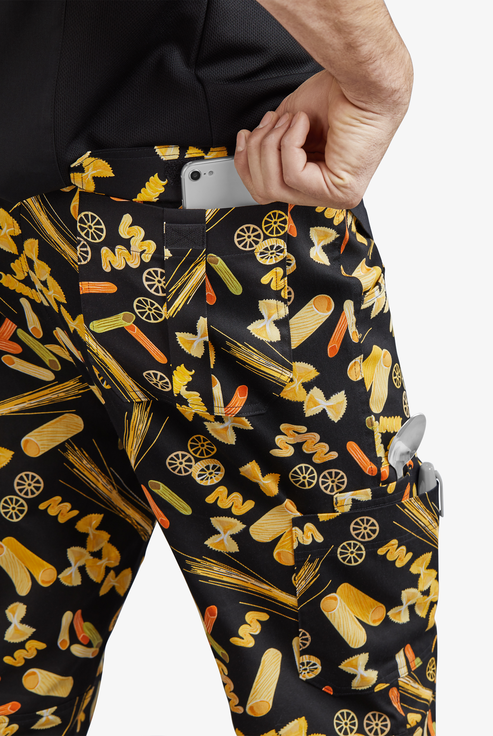 UA CHEF&trade; Pasta Al Dente Men's 7-Pocket Printed Cargo Chef Pants