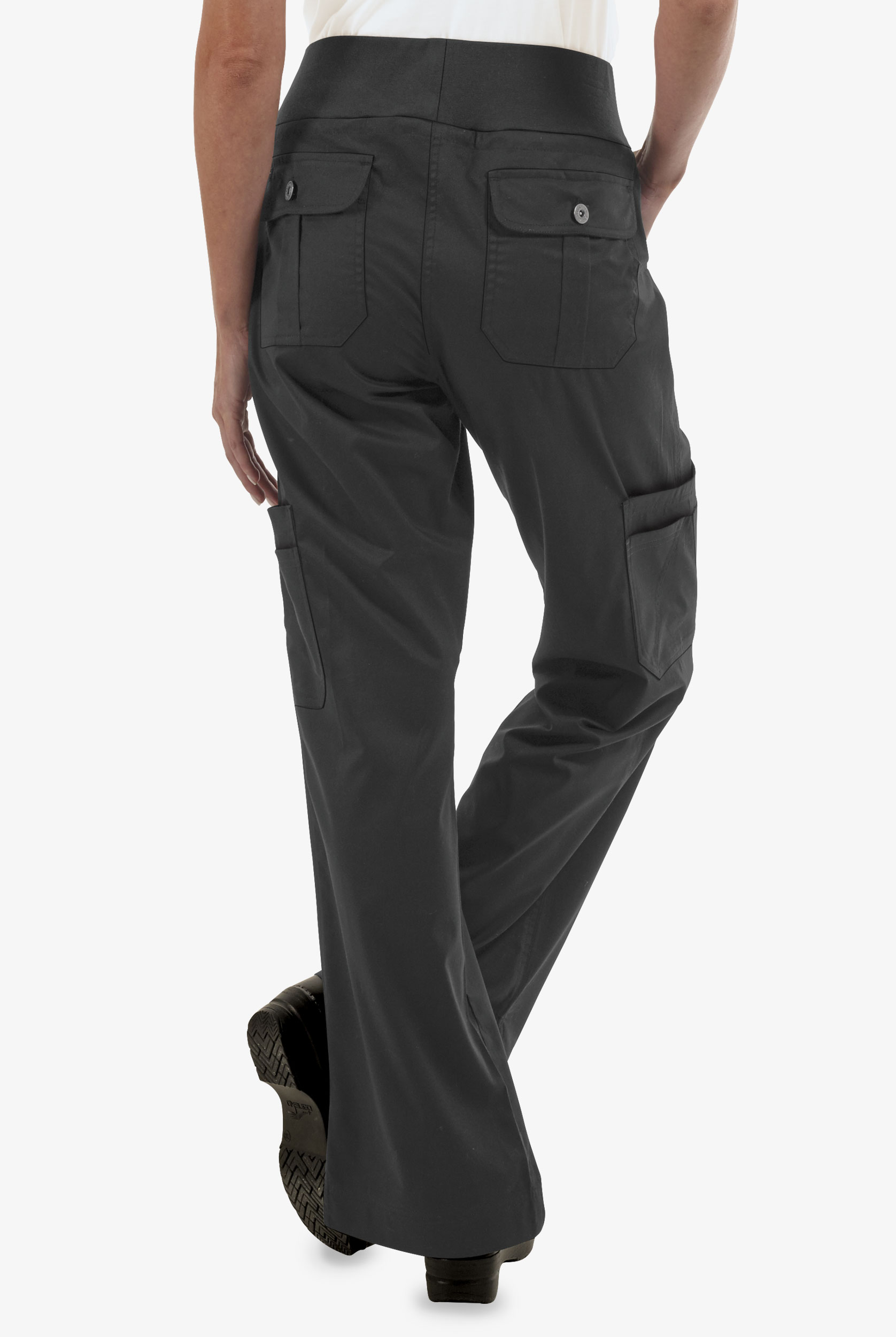 CHEF 360 Women's 8-Pocket Low Rise STRETCH Yoga Chef Pants - Petite