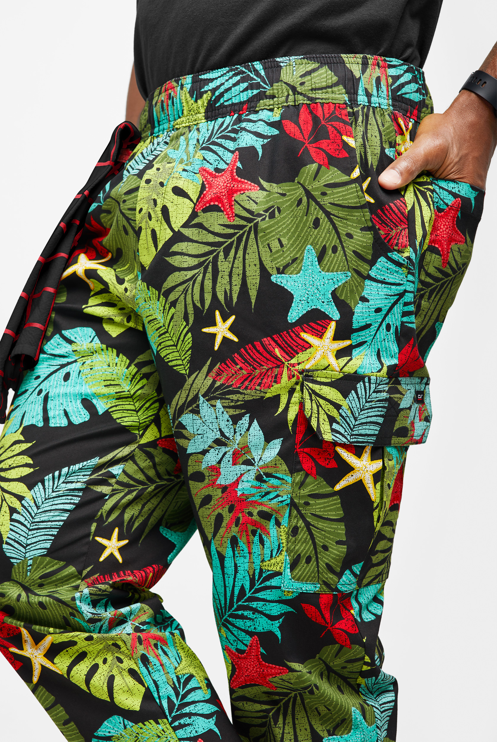 CHEF 360 Tropical Bay Men's 7-Pocket Stretch Cargo Jogger