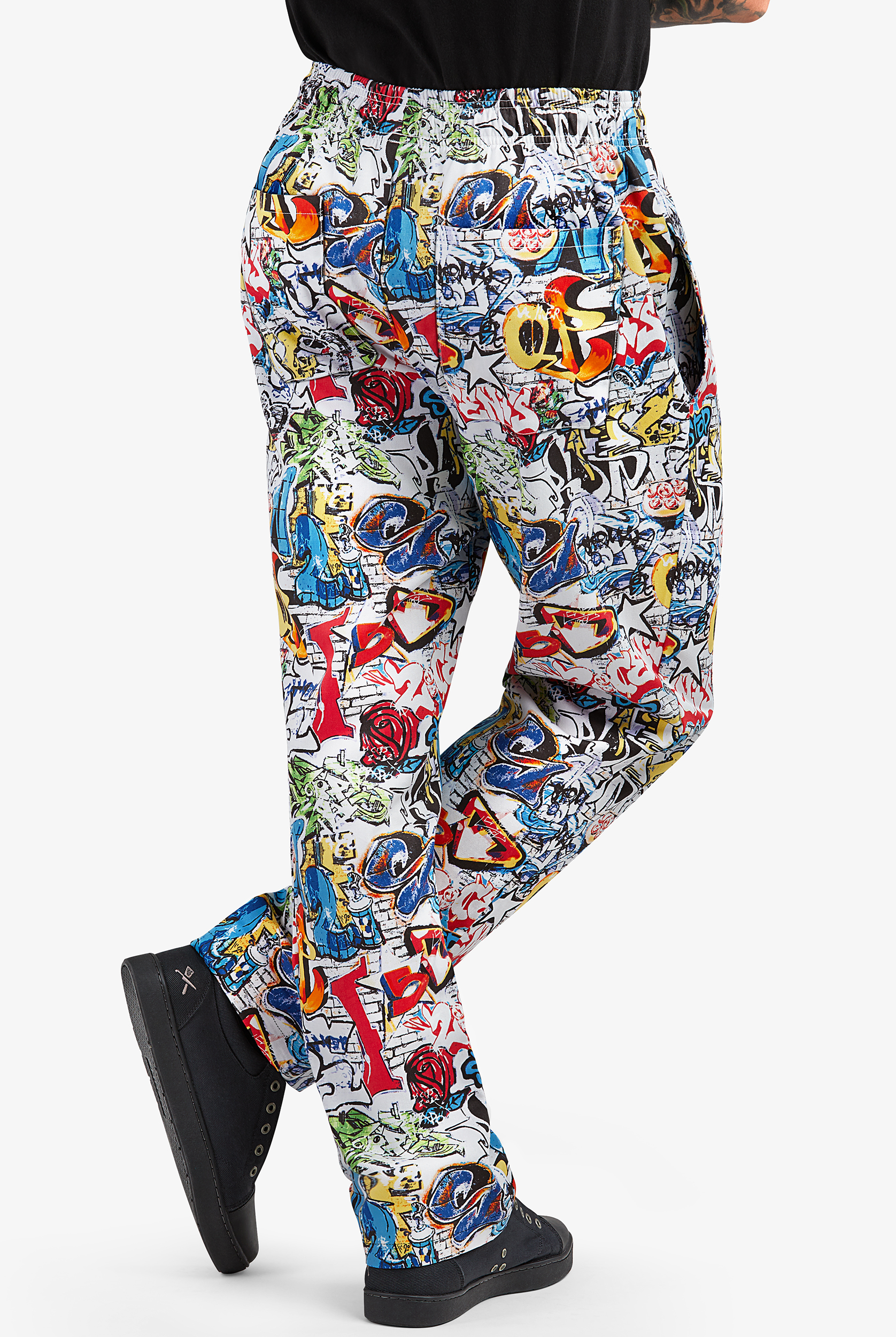UA CHEF&trade; Graffiti Men's 4-Pocket Baggy Printed Chef Pants