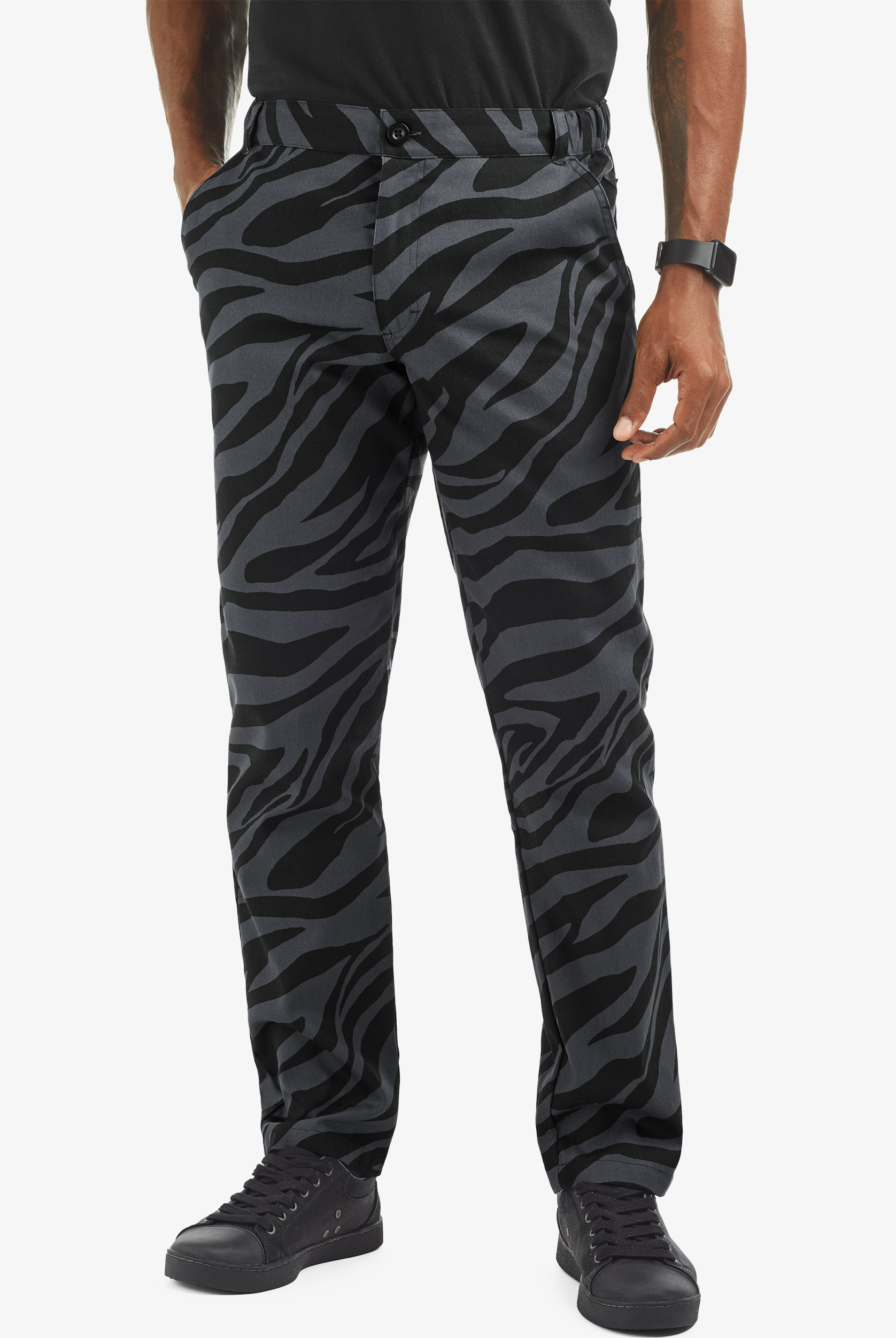 UA CHEF&trade; Zebra Men's 4-Pocket Executive Printed Chef Pants