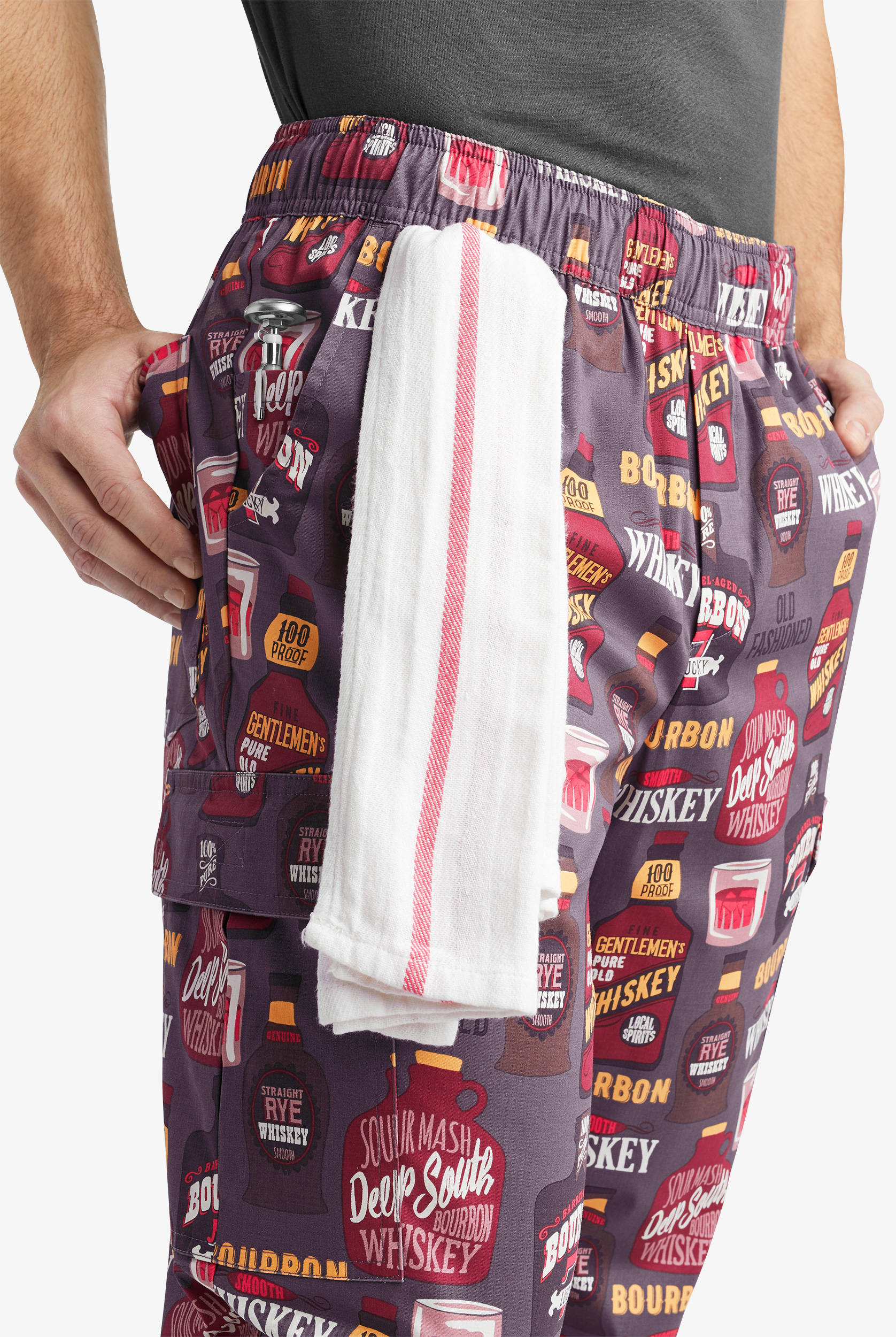 CHEF 360 Bourbon & Whiskey Men's 7-Pocket Stretch Cargo Jogger