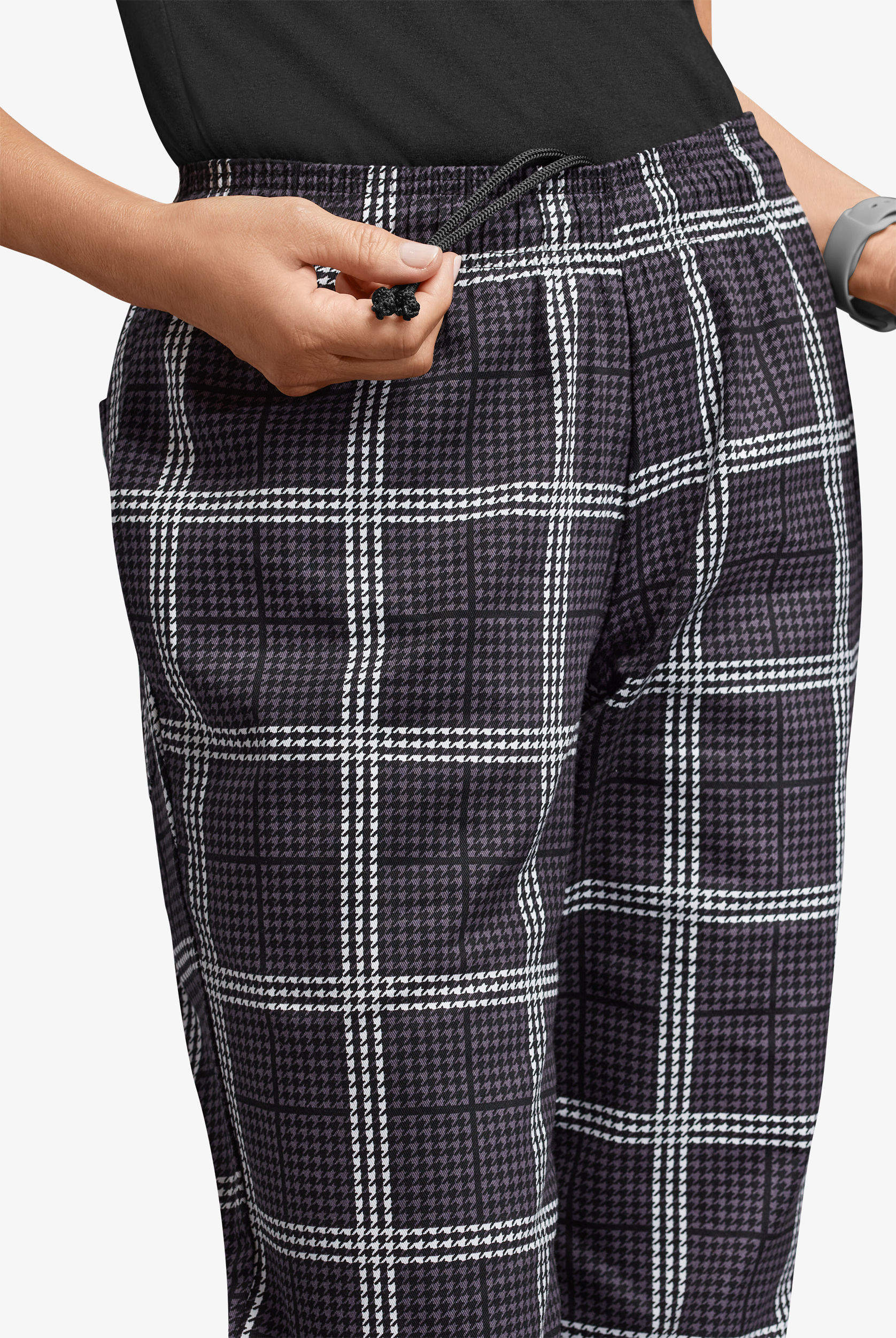 UA CHEF&trade; Houndstooth Plaid Women's 4-Pocket Printed Chef Pants