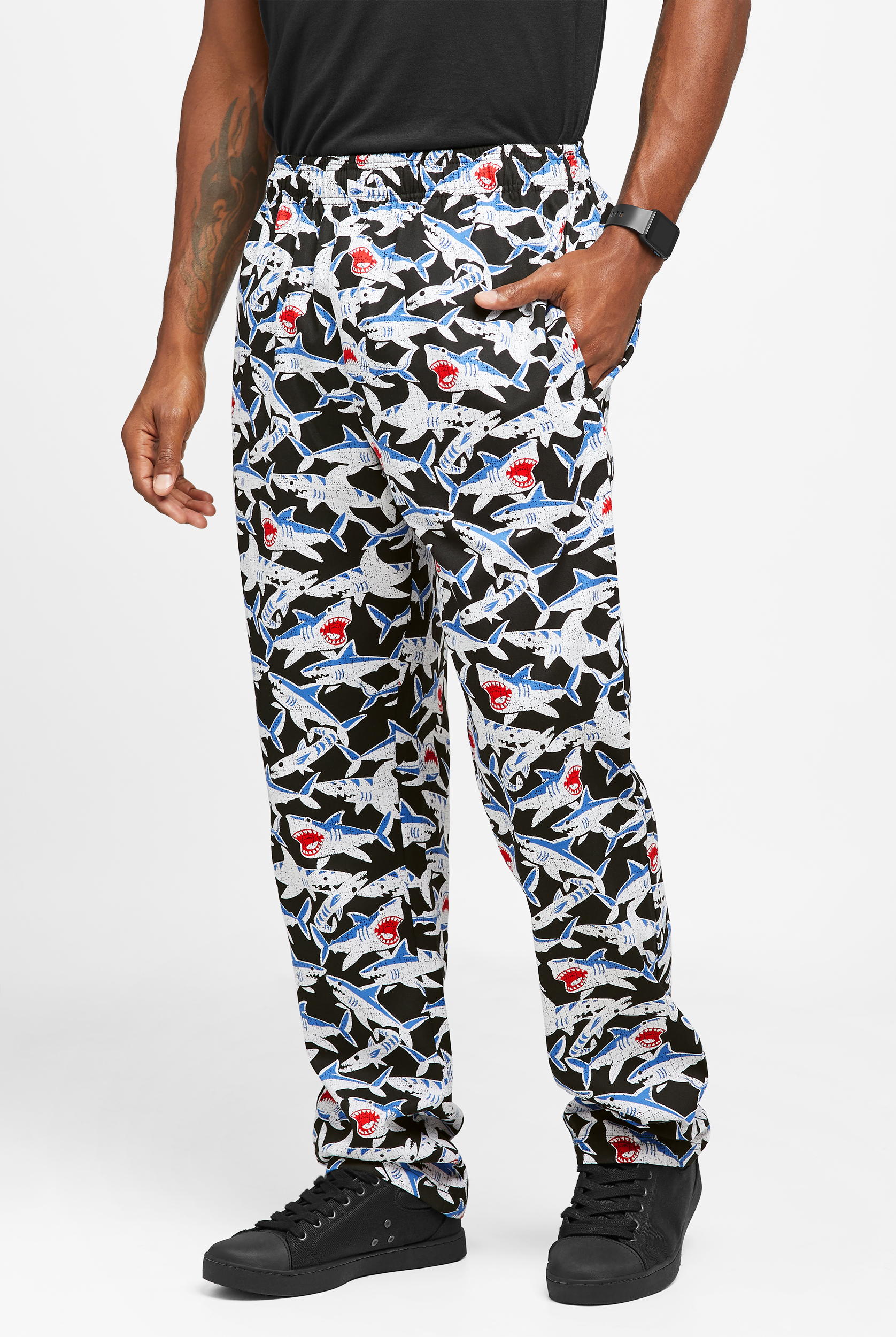UA CHEF&trade; Shark Bite Men's 4-Pocket Relaxed fit Printed Chef Pants
