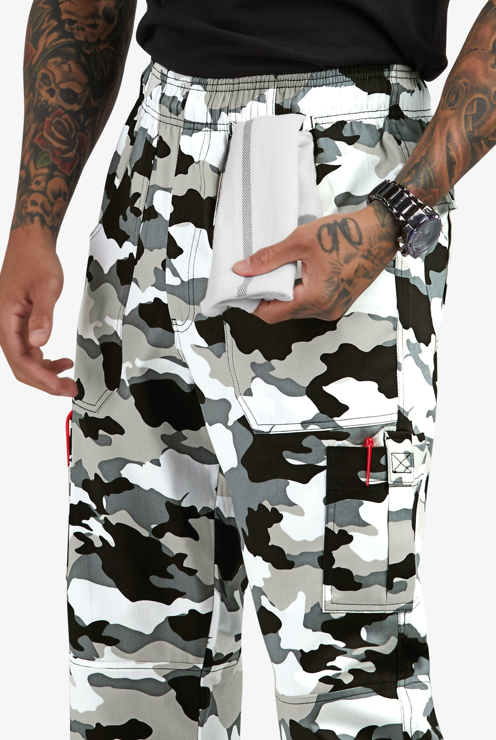 UA CHEF&trade; Camouflage Men's 7-Pocket Printed Cargo Chef Pants