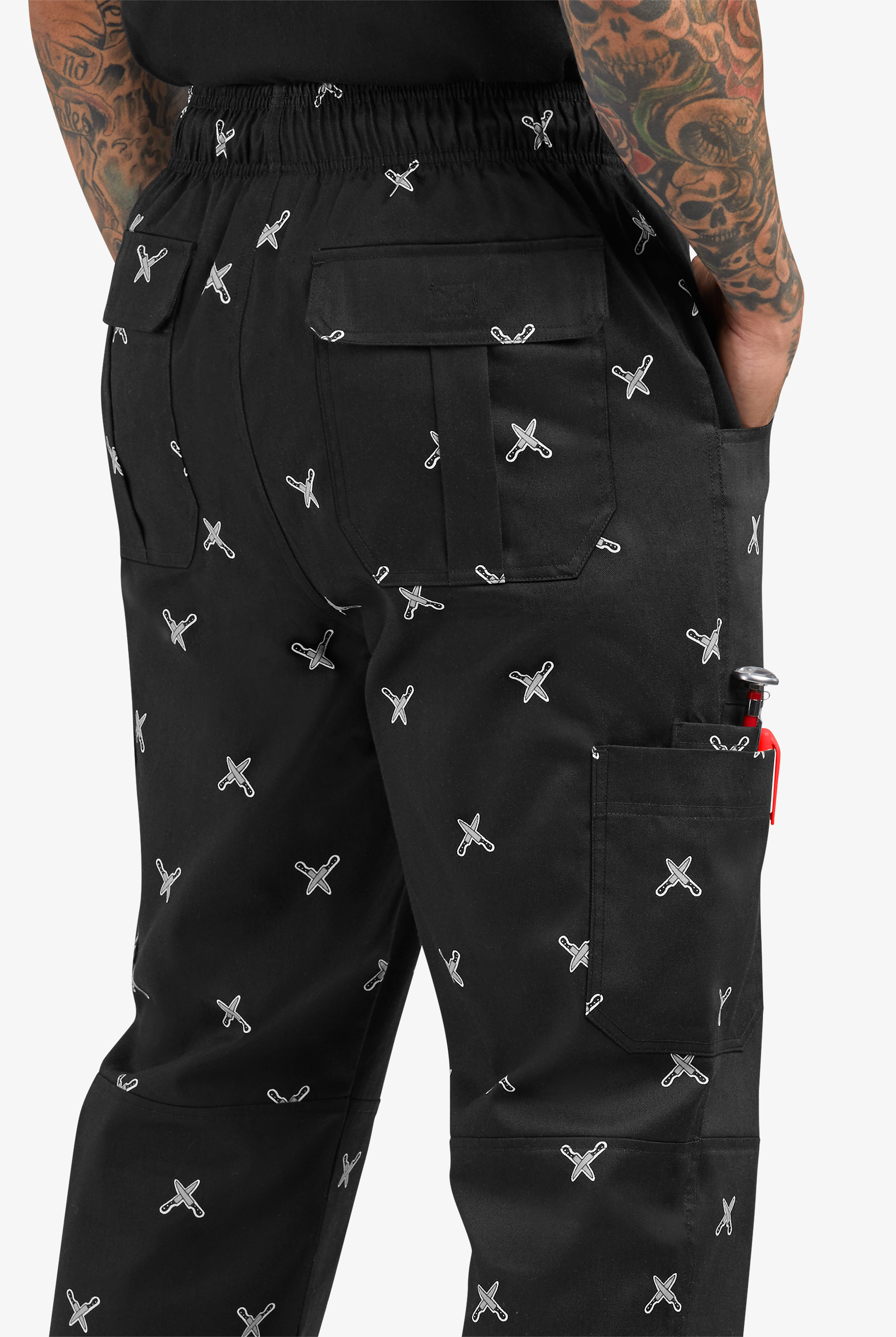 UA CHEF Knives Printed Men's 7-Pocket Utility Chef Pants